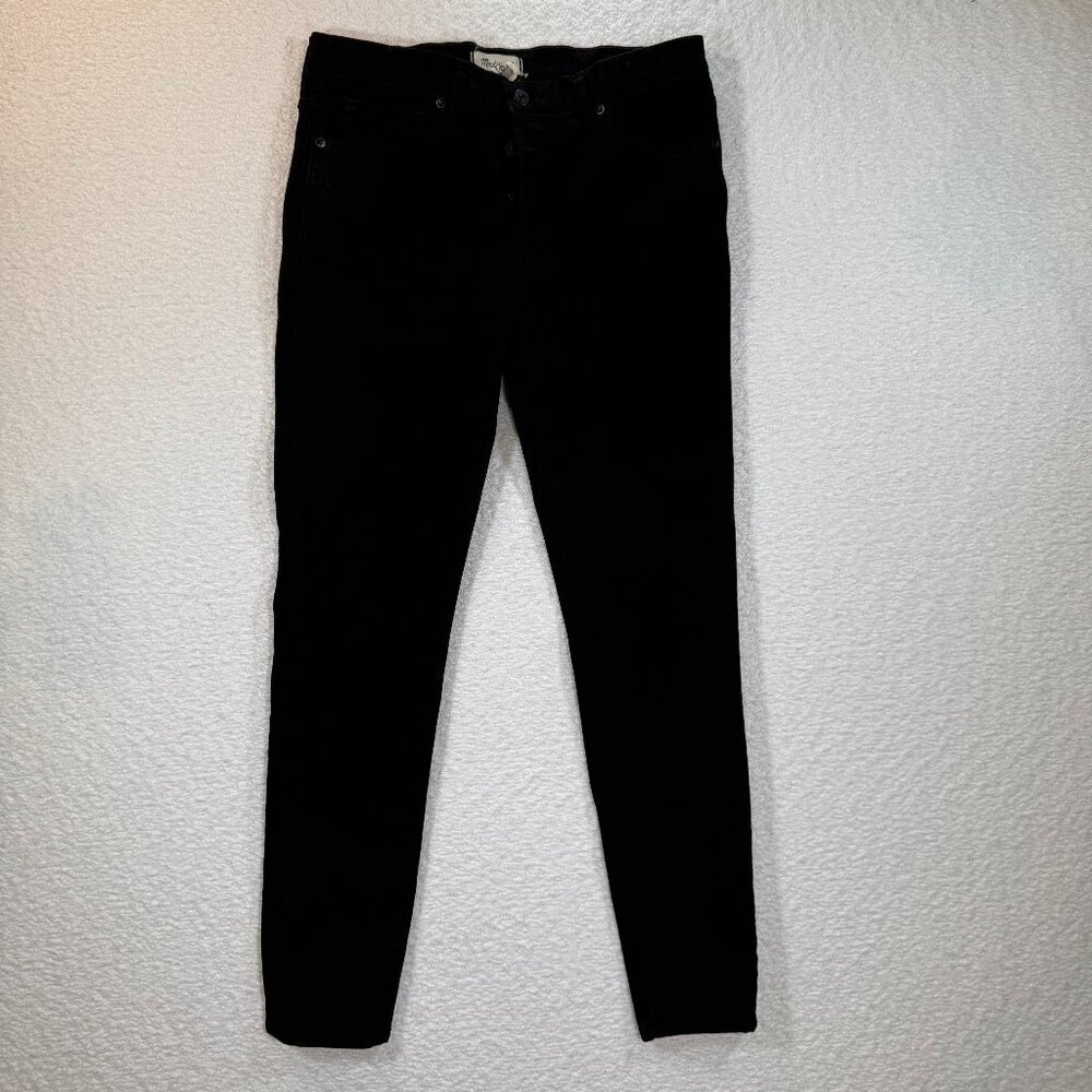 Madewell "9" Mid-Rise Skinny" Jeans black size 30 multi button fly casual